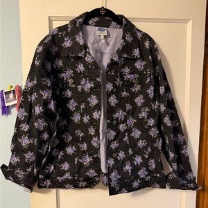 Diane Gilman Printed Denim Jacket